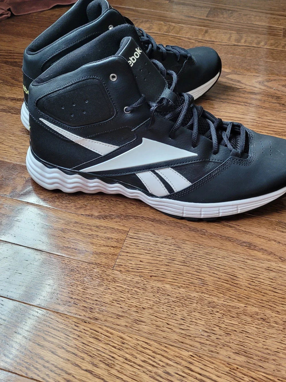 Reebok Black and White Men's High-Top Athletic Shoes